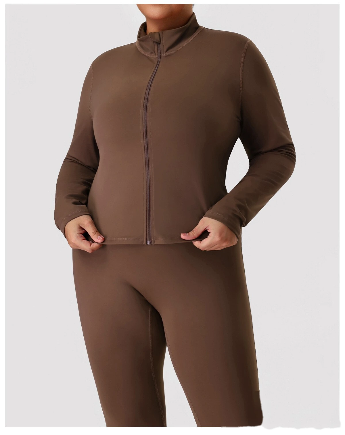 Custom Plus Size Women's Yoga Set - High-Elastic Tight Slimming Running Fitness Activewear detail