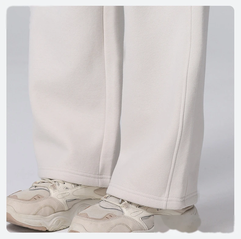 Custom autumn and winter high waist yoga pants casual straight wide-leg pants running plus velvet sports pants women detail