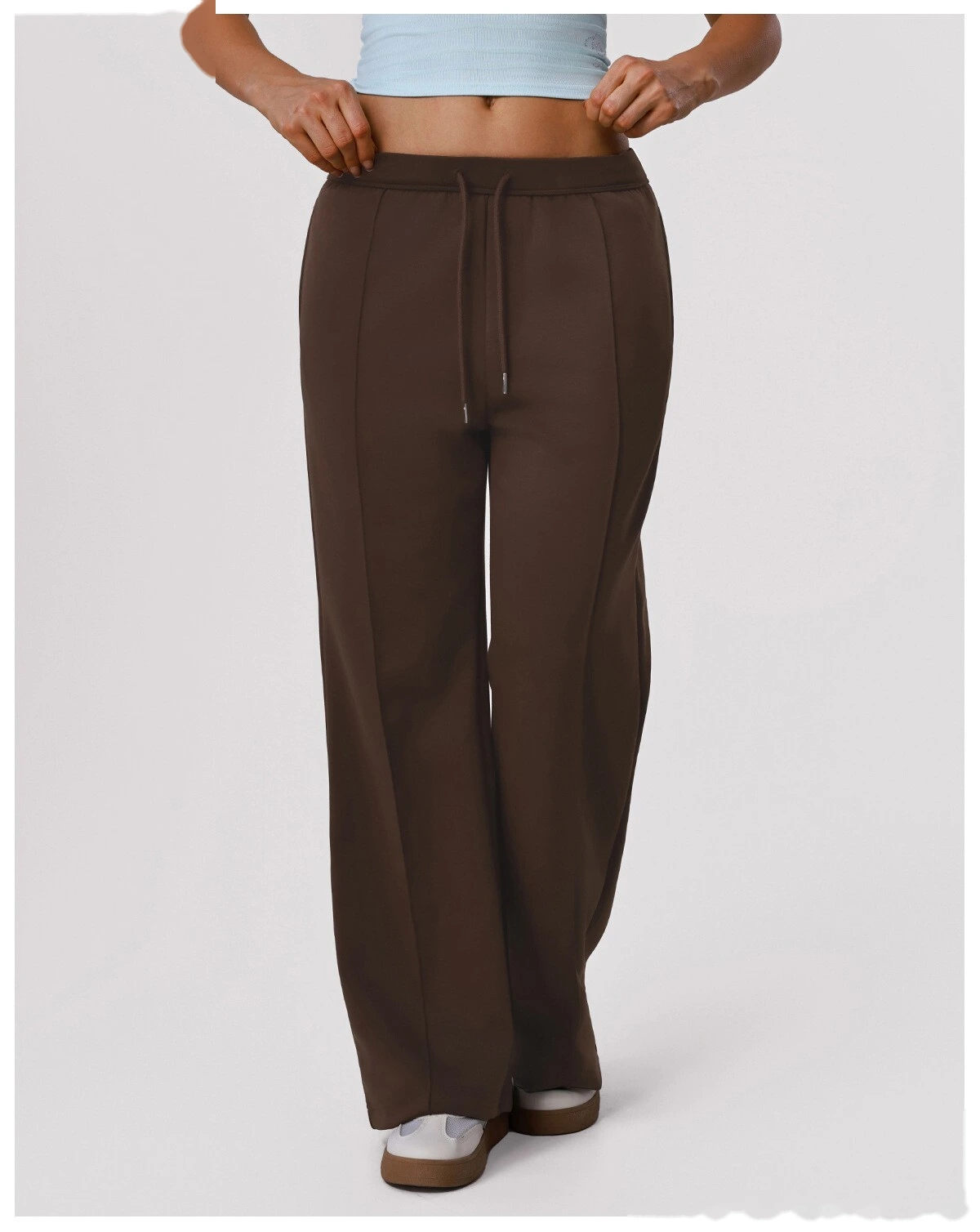 Women's New Loose-Fit Sports Tracksuit - Customizable Wide-Leg Straight-Leg Yoga Pants + Workout Top, Running & Fitness detail