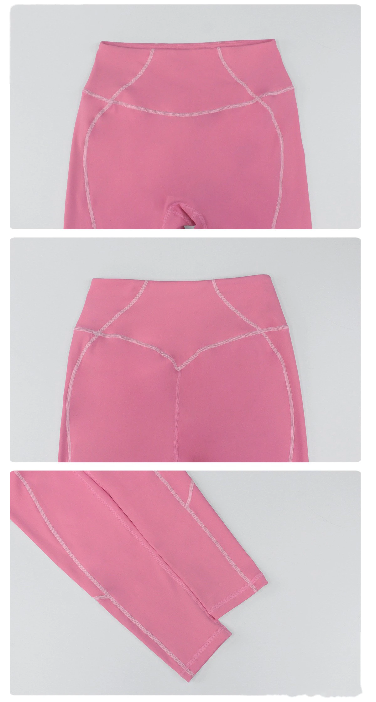 Bulk Custom Women's Yoga Leggings - High-Elastic Color Block Buttery Soft Fitness Pants detail