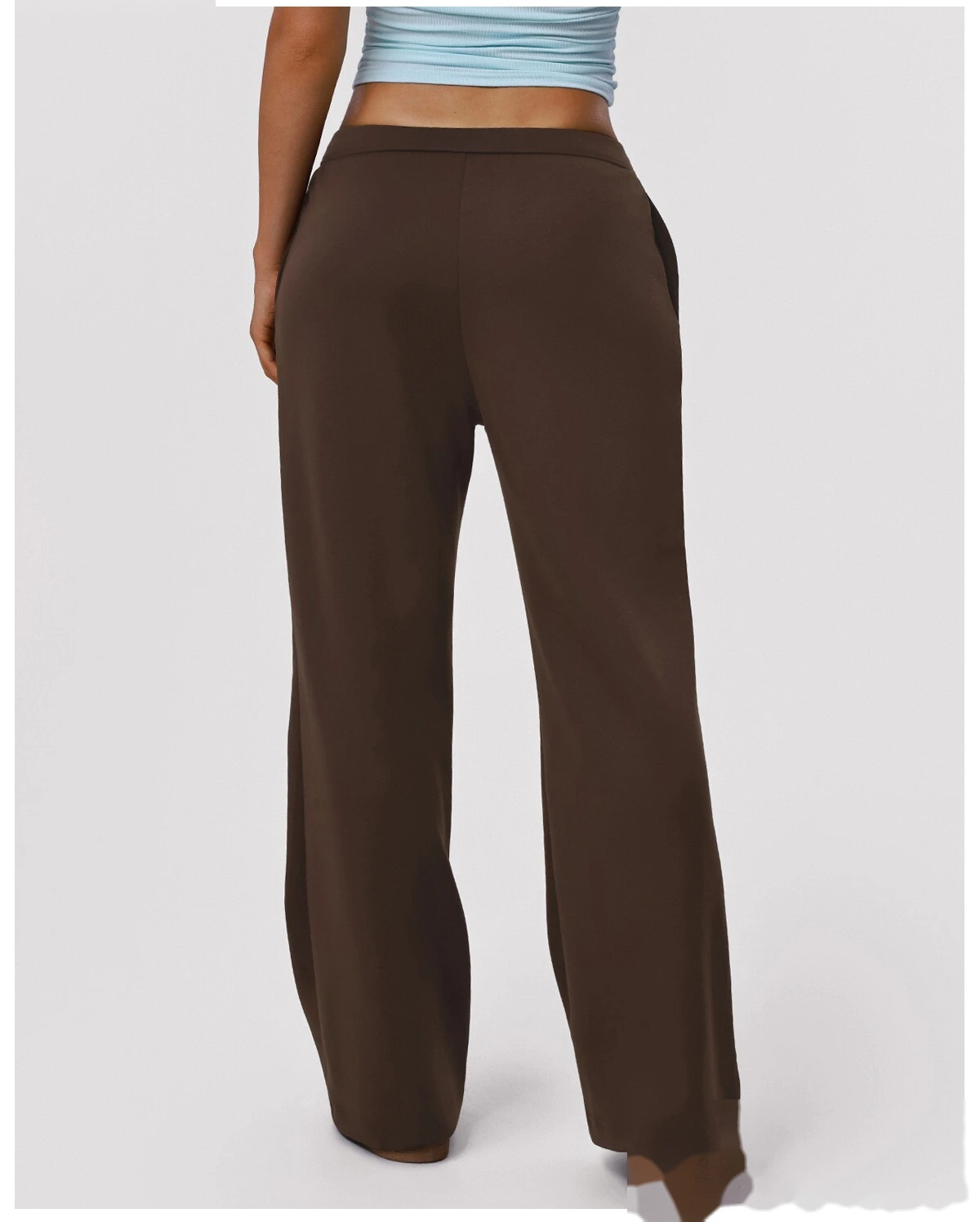 Women's New Loose-Fit Sports Tracksuit - Customizable Wide-Leg Straight-Leg Yoga Pants + Workout Top, Running & Fitness detail