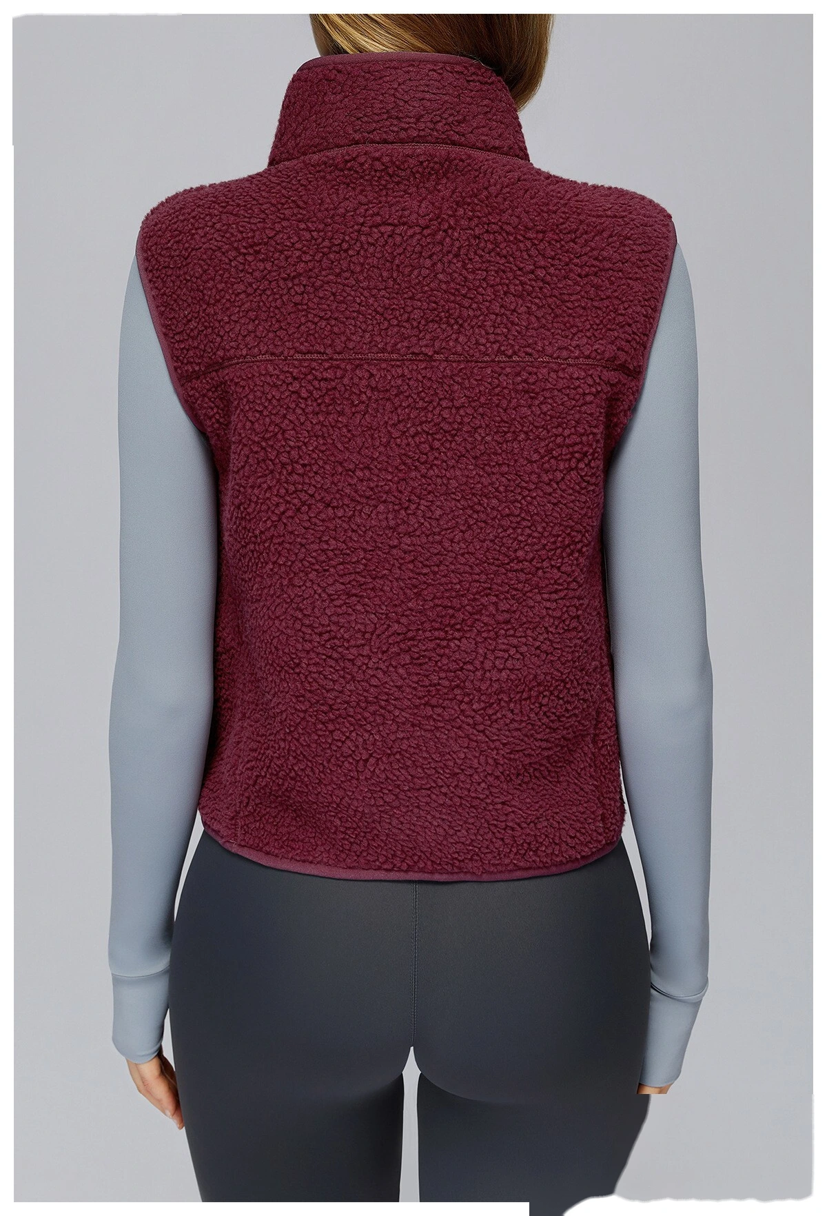 Customized velvet warm sports vest outdoor running fitness sleeveless vest vest detail