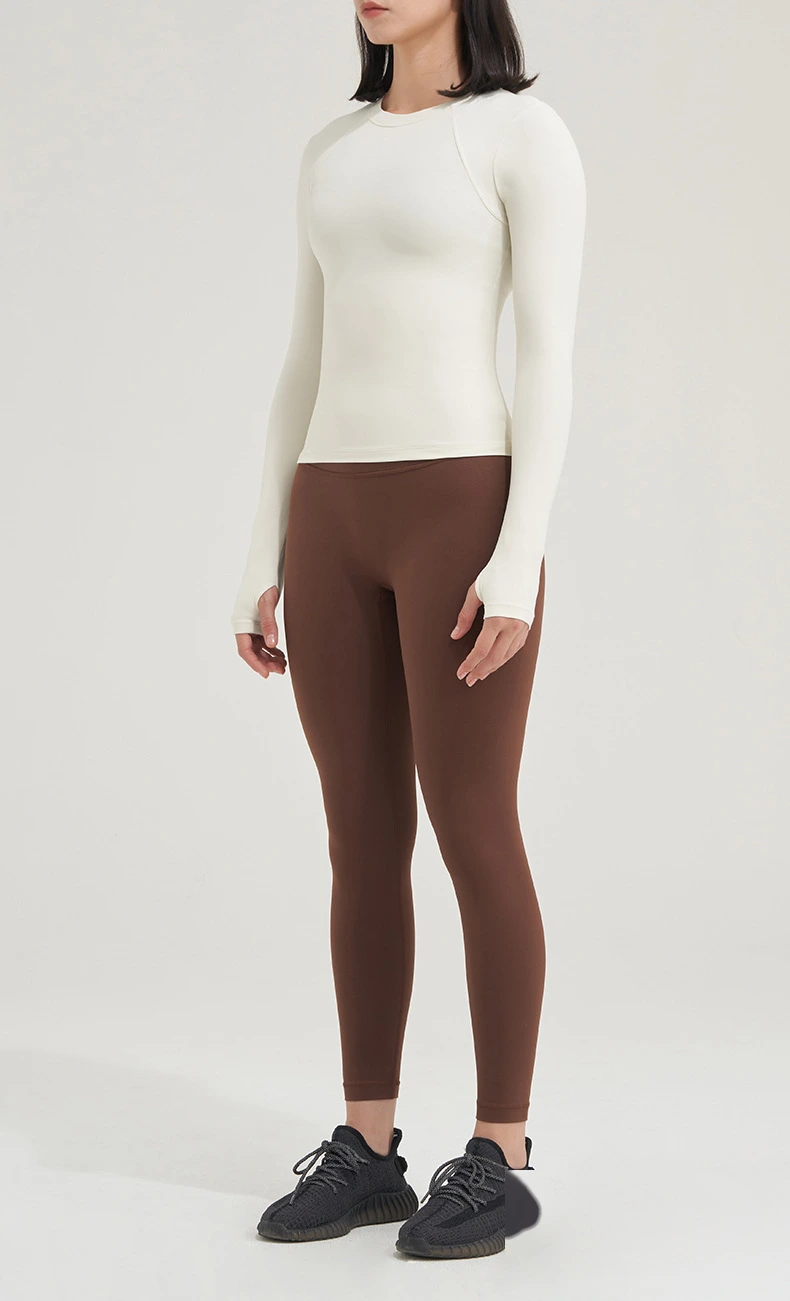 Customized yoga clothes women's running training quick-drying long-sleeved tops new fitness clothes detail
