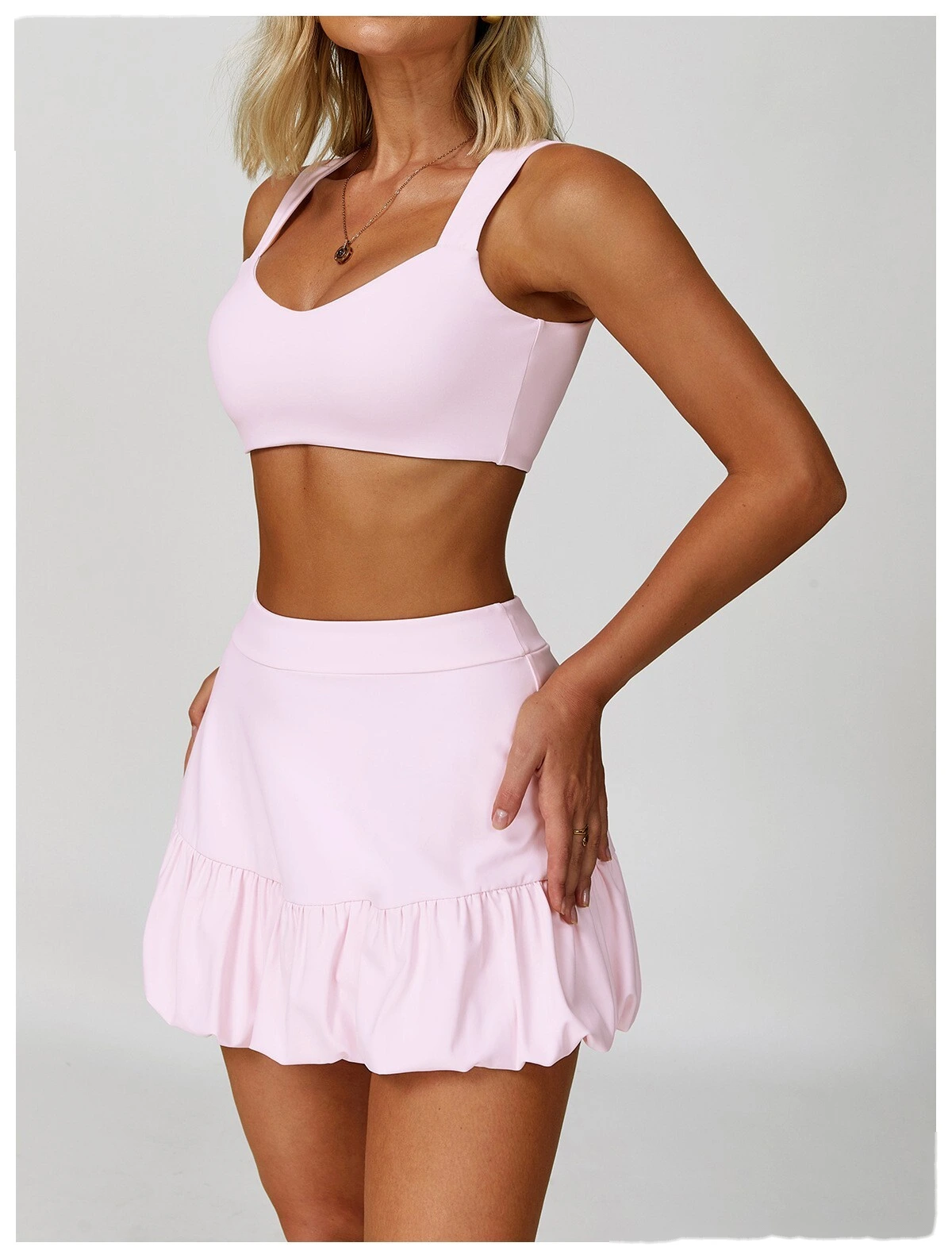 Fake two-piece short skirt Quick-drying breathable anti-exposure tennis skirt Leisure fitness running skirt detail