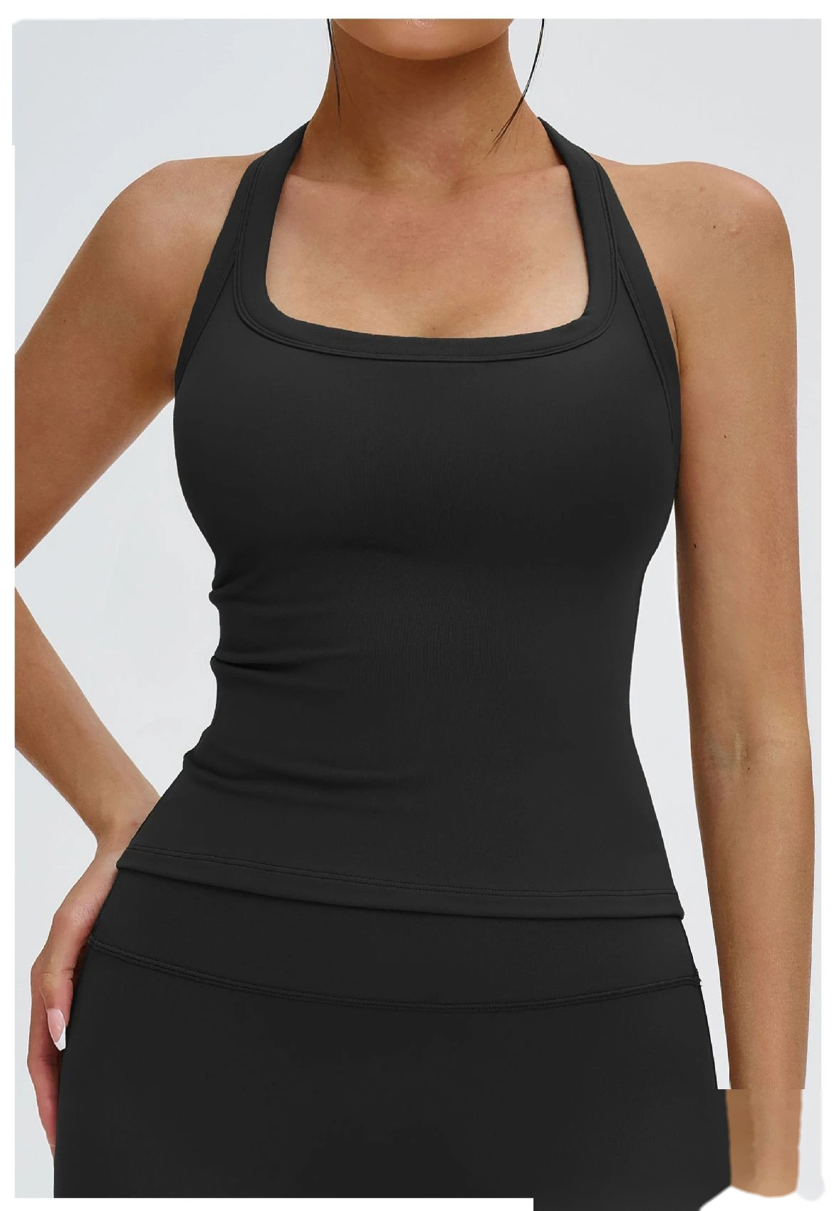 Bulk Custom Y-Shape Open Back Sports Tank - Tight Breathable Yoga Running Workout Top detail