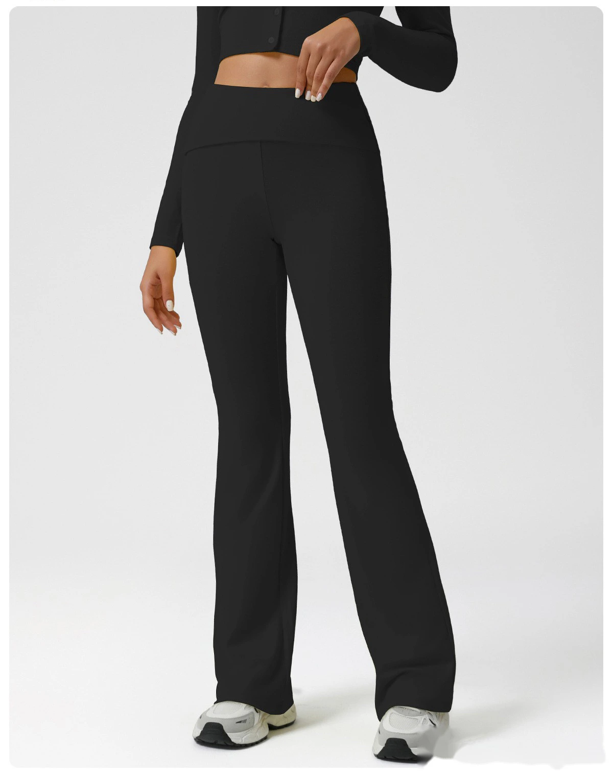 Customized sports casual micro-pants, high waist hip yoga pants, training fitness pants. detail