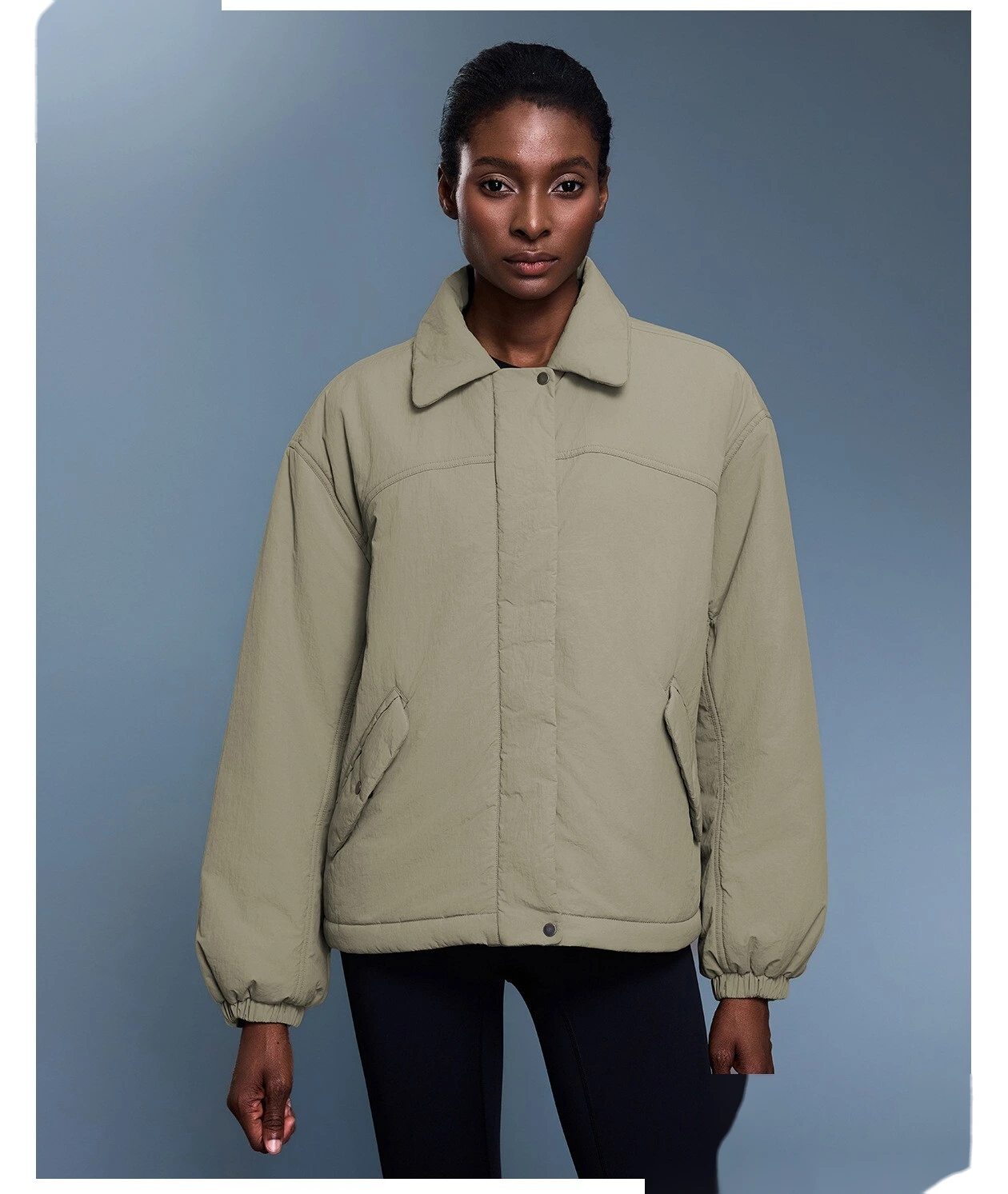 Customize casual cotton-padded jacket women's waterproof and warm light cotton-padded coat in autumn and winter. detail