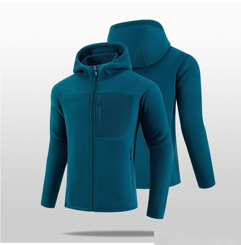 Customizable Men's New Autumn Jacket | Hooded Zipper, Fleece Warmth, Ideal for Outdoor Hiking detail