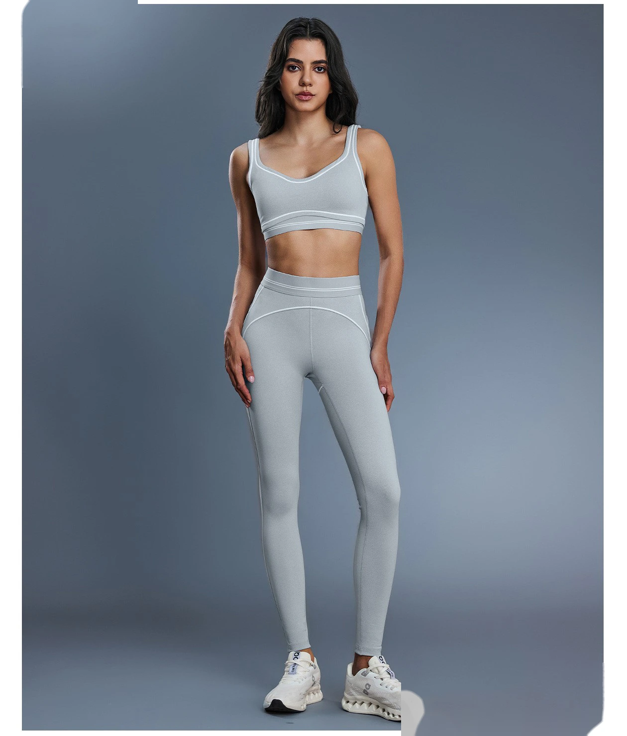 Stylish Color-Block High-Stretch Yoga Capris - Tummy-Control Butt-Lifting Tights for Running & Fitness detail