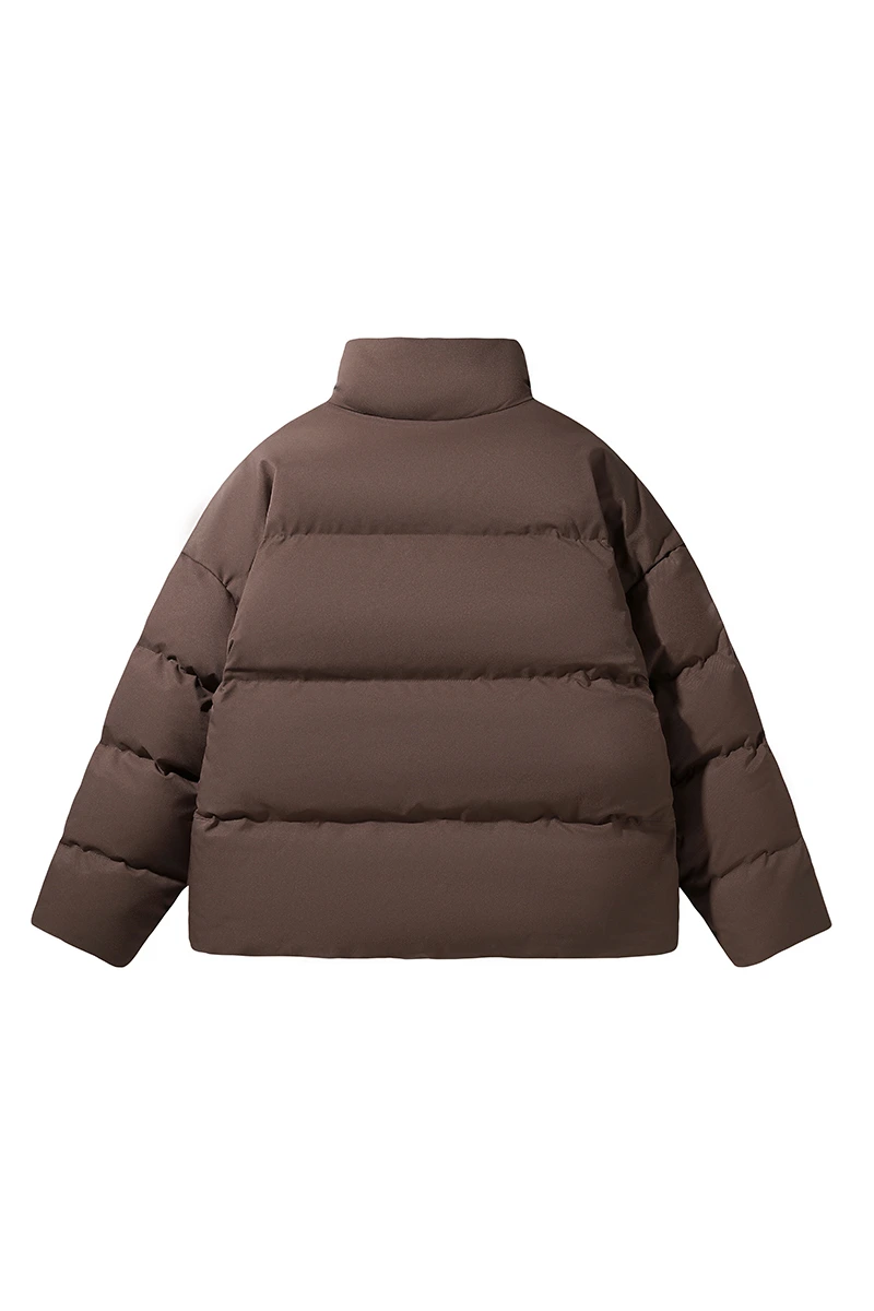 Customized men's and women's winter fashion warm cotton-padded down jacket coat detail