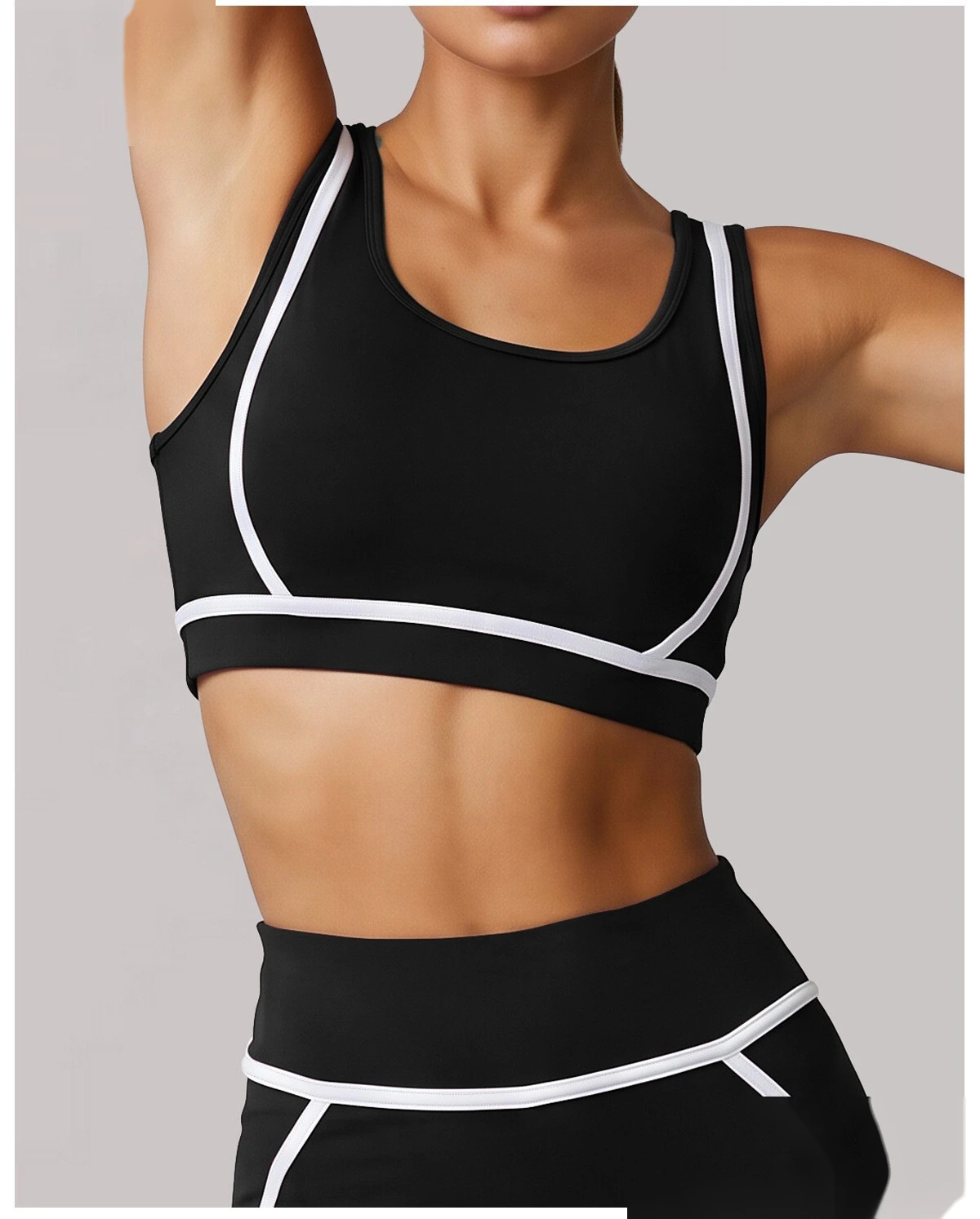 Customized contrast color sports bra women's running high-strength yoga clothing fitness bra vest Manufacturer detail