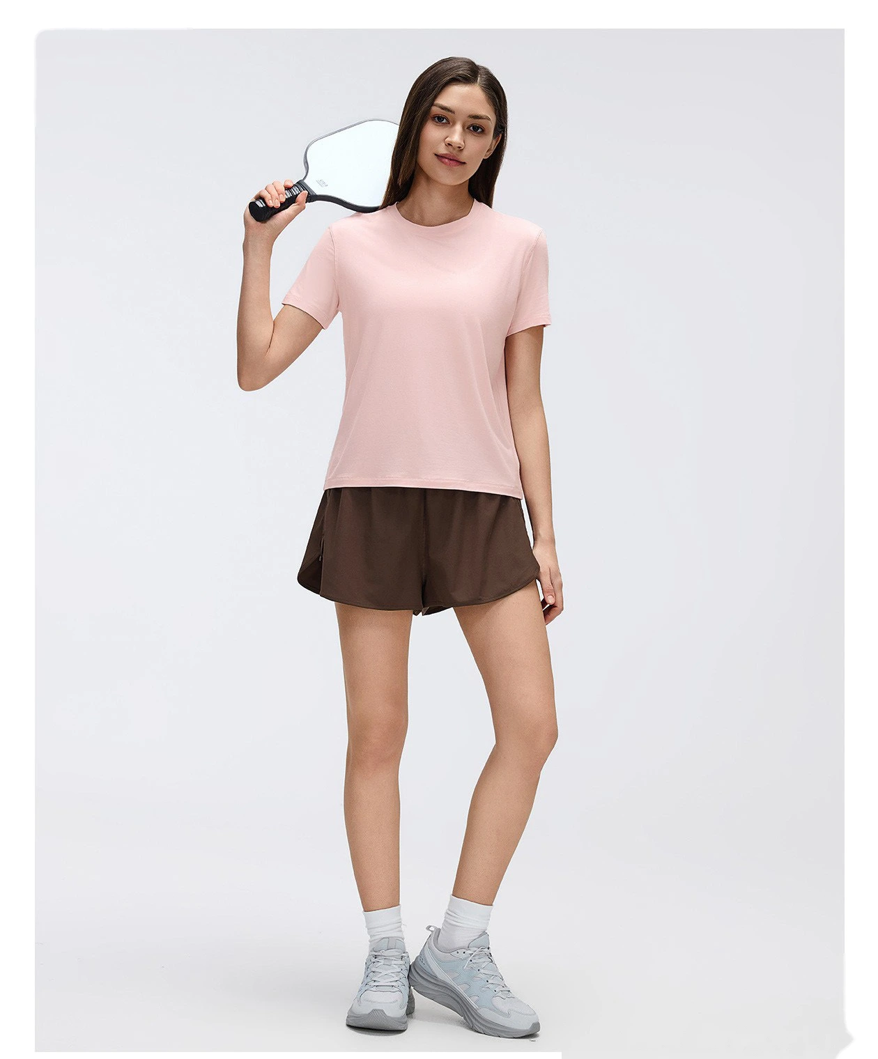 Bulk Custom Crew Neck Sports Top - Women's Summer Quick-Dry Lightweight Pilates Yoga Gym Running Activewear detail