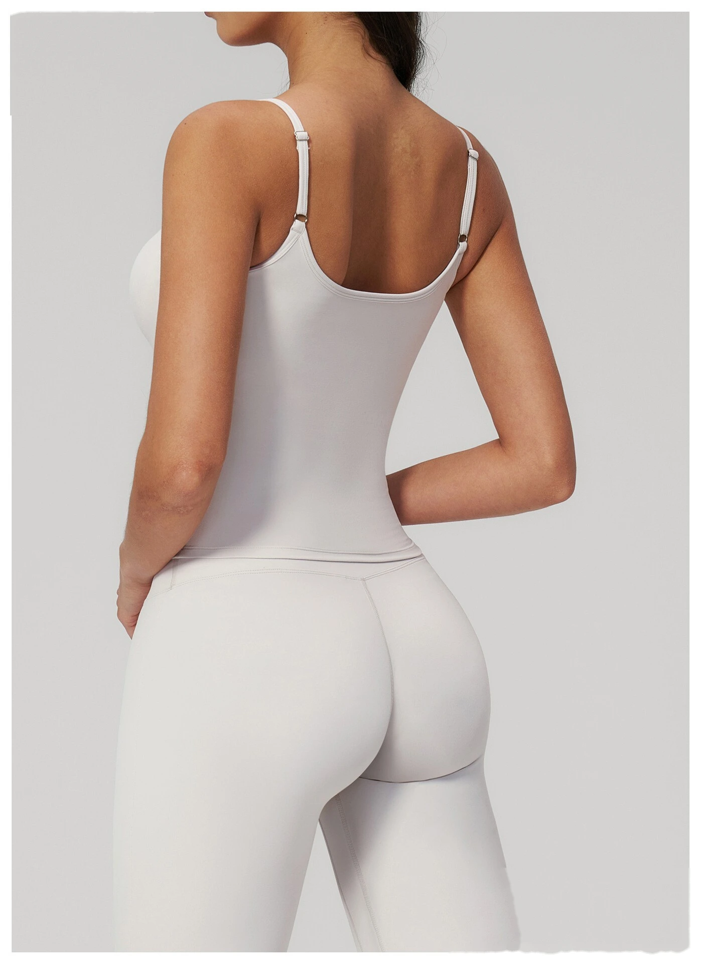 Custom Women's Brushed Fabric Fitted Tank Top Soft Slim Sports Vest for Yoga Running Workout detail