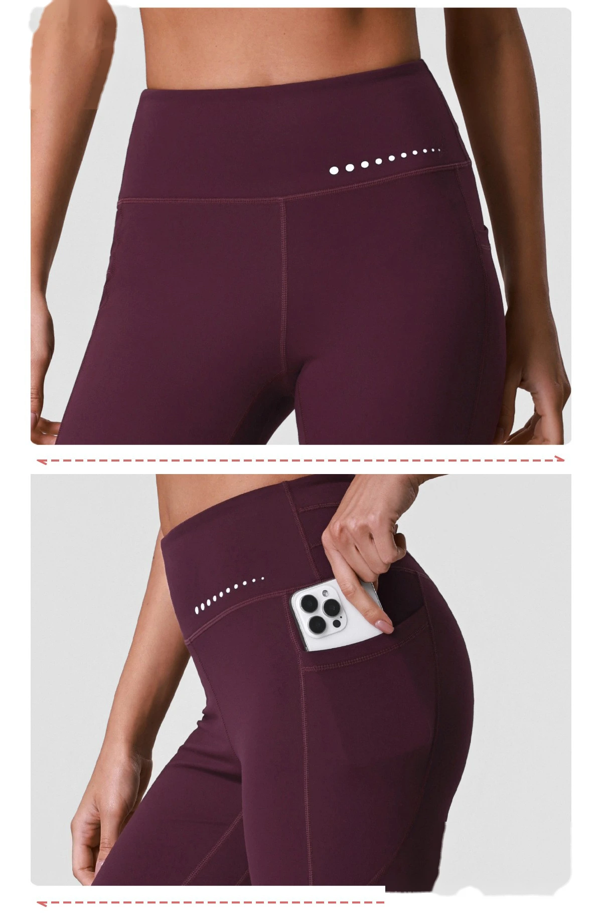 Custom Women’s Sexy Back Yoga Bra & High Stretch Tight Leggings Set Gym Activewear Suit detail