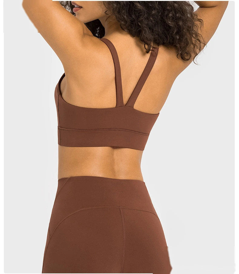 Custom-made V-back sports bra shockproof sports bra female detail