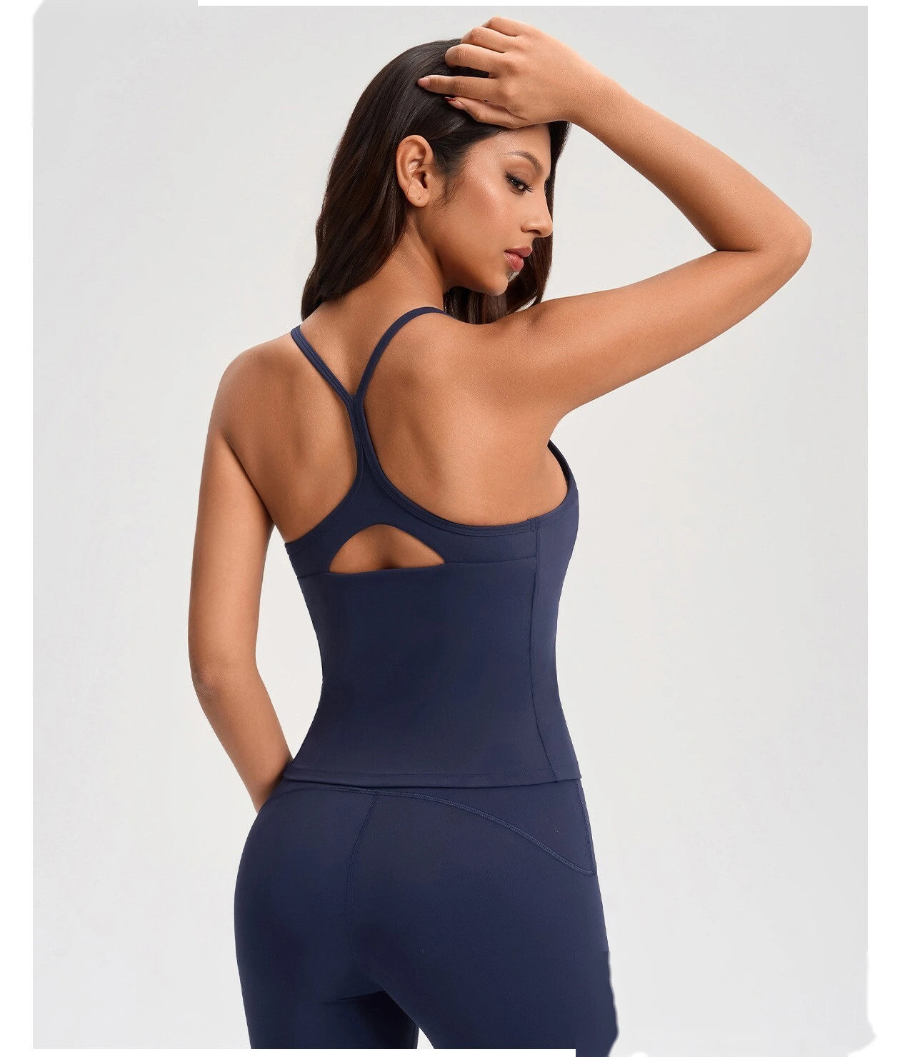 Bulk Custom Nude-Feel Yoga Tank - Padded Push-Up Sports Bra for Running & Gym Workouts detail