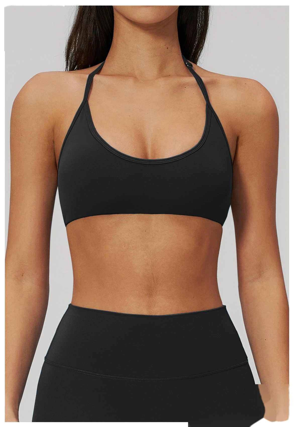 Custom Women's Beauty Back Sports Bra High Waist Butt Lifting Yoga Leggings 2 Piece Workout Set detail