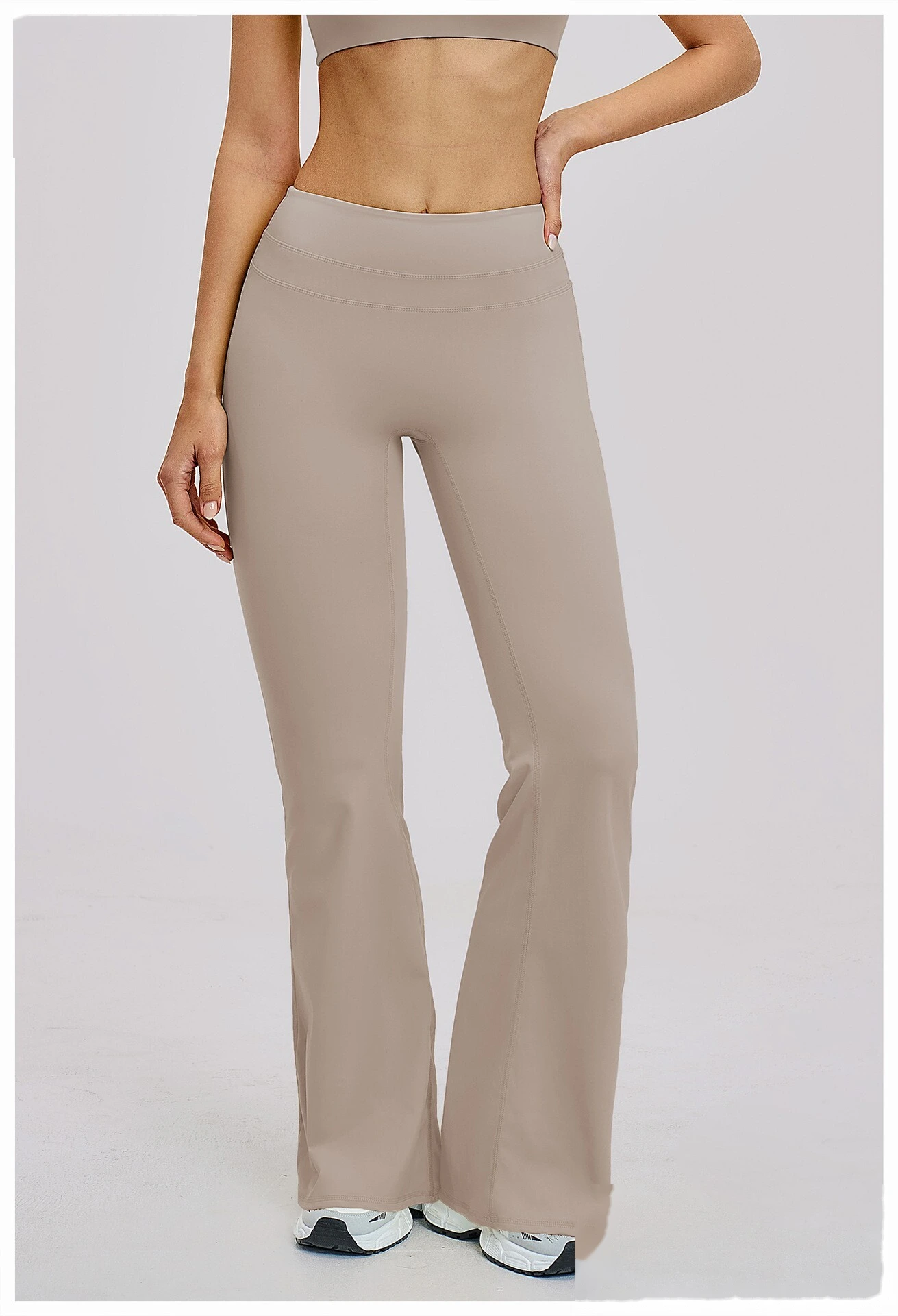 Bulk Custom High Waist Bootcut Yoga Pants - Breathable Butt Lifting Fitness Gym Pants detail