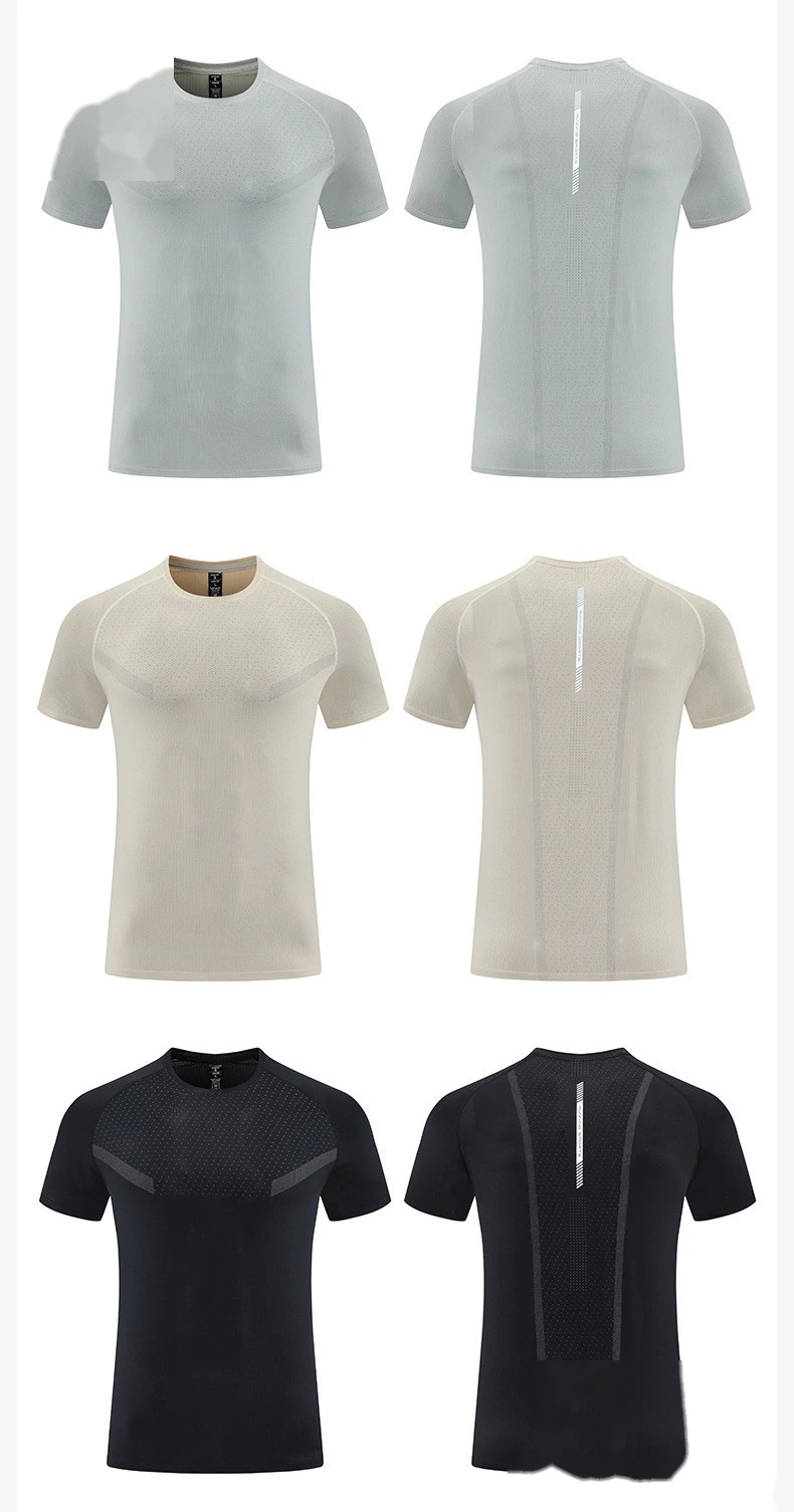 Custom Men's Quick Dry Mesh T-Shirt - Crew Neck Short Sleeve Outdoor Hiking & Running Sports Tee detail