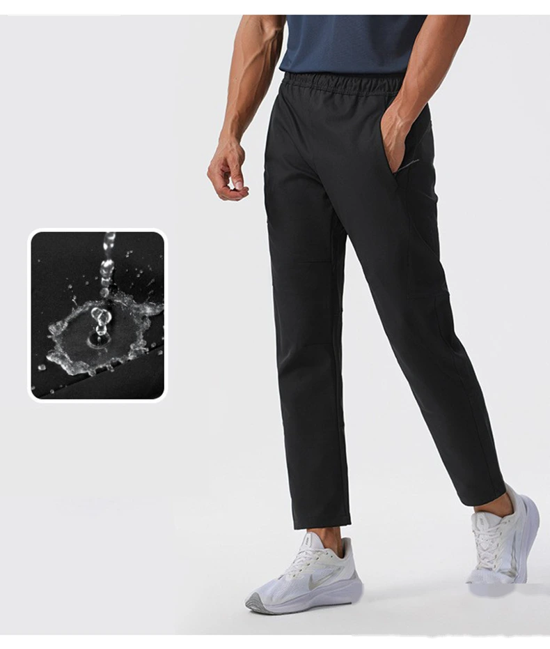 Customized outdoor quick-drying pants waterproof and windproof men's casual running pants detail