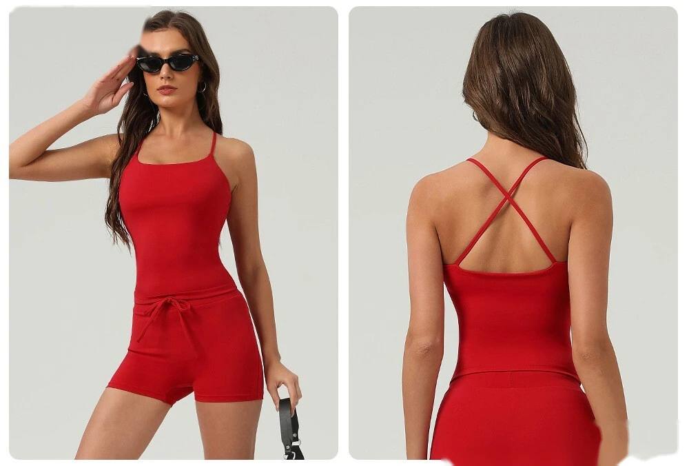 Beautiful back cross yoga jacket vest sports fitness clothes jacket running yoga clothes jacket vest detail