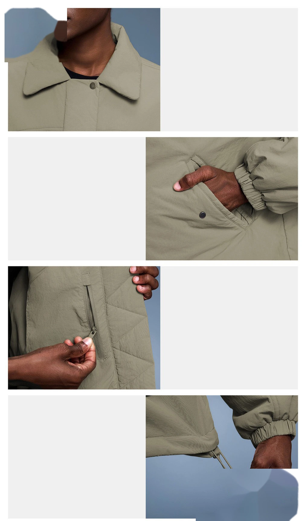 Customize casual cotton-padded jacket women's waterproof and warm light cotton-padded coat in autumn and winter. detail