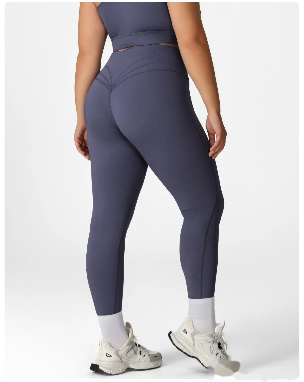 Custom-made plus-size fitness pants women's high waist and hip lifting tights wear running quick-drying yoga pants. detail