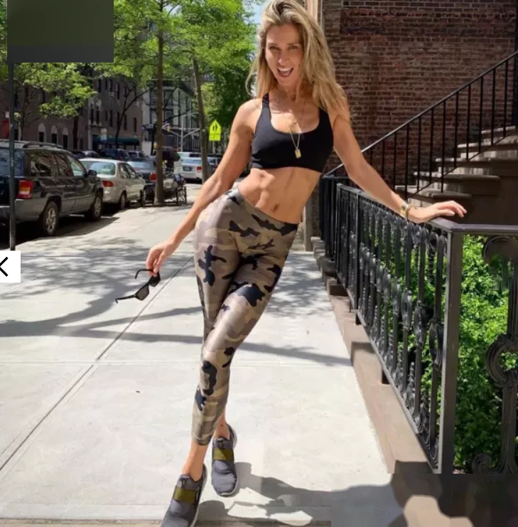 Quality Classic camouflage printed yoga fitness pants with high waist and hips Factory detail