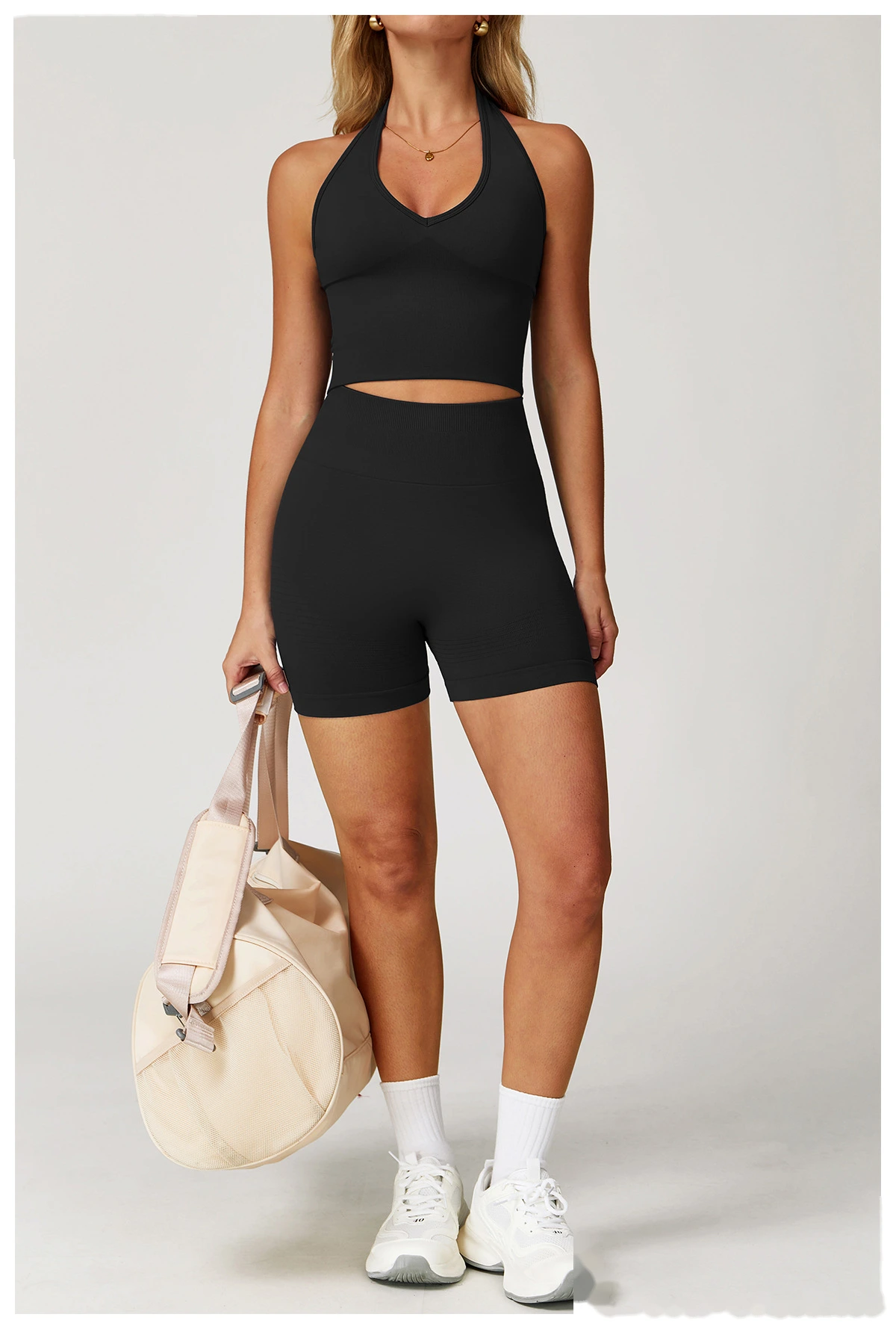 Custom EU-US Seamless Sports Bra | Breathable Halter Backless, Shockproof, for Yoga & Fitness detail