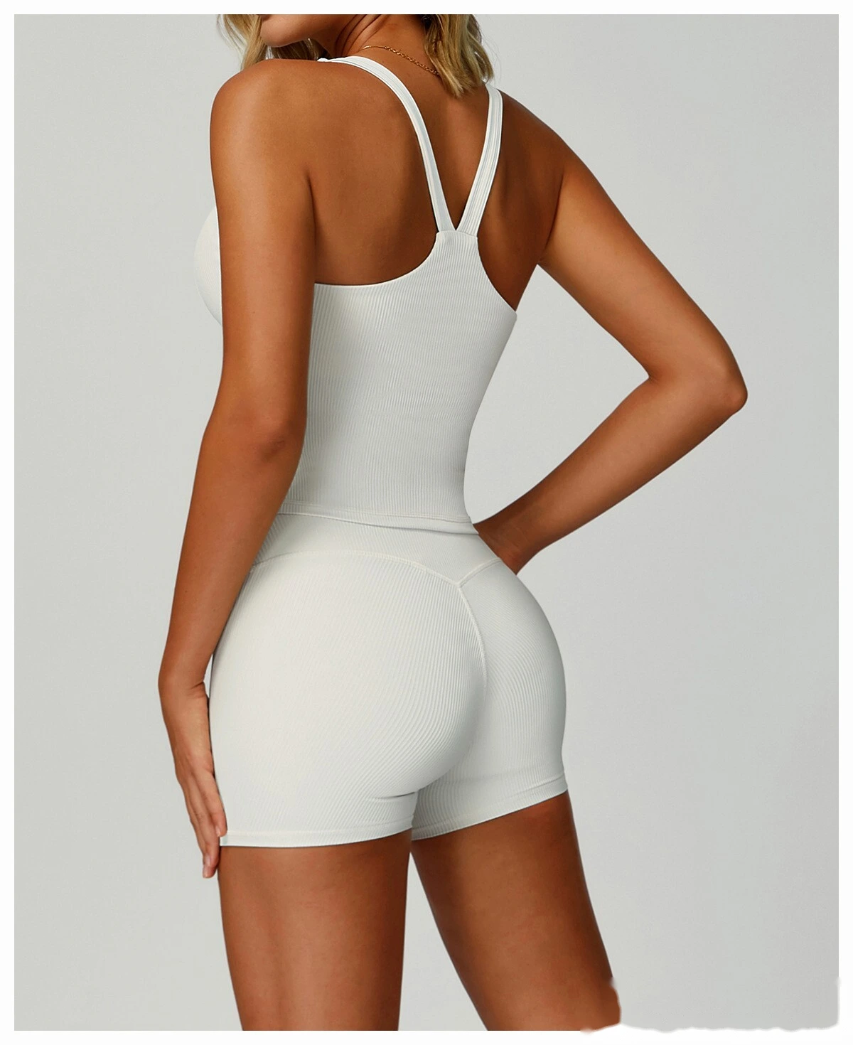 Customized yoga vest tight back sports vest outdoor running fitness clothes detail