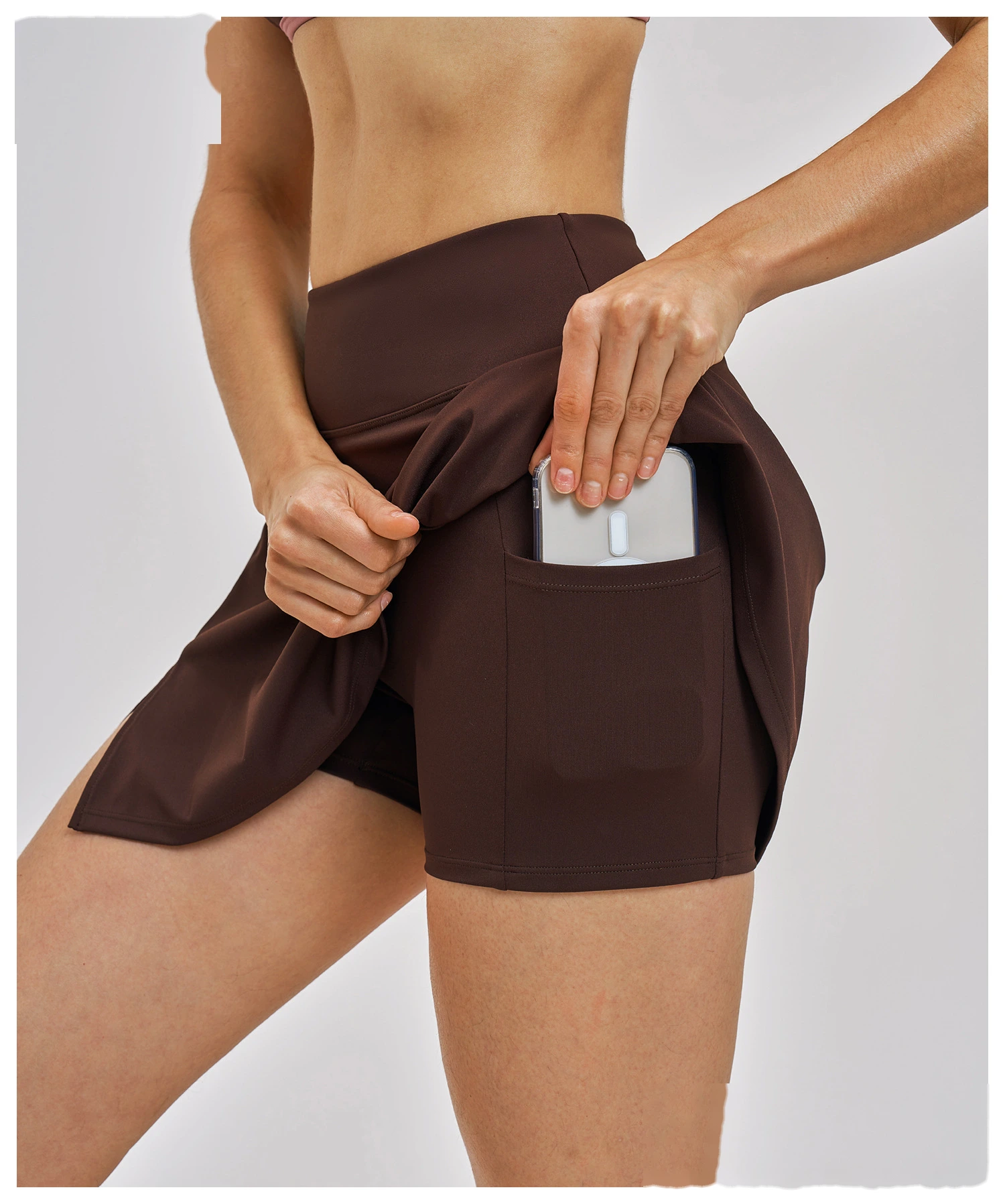 Custom Women’s A-Line Tennis Skort Anti-Exposure Liner Shorts Quick Dry Running Sports Skirt detail