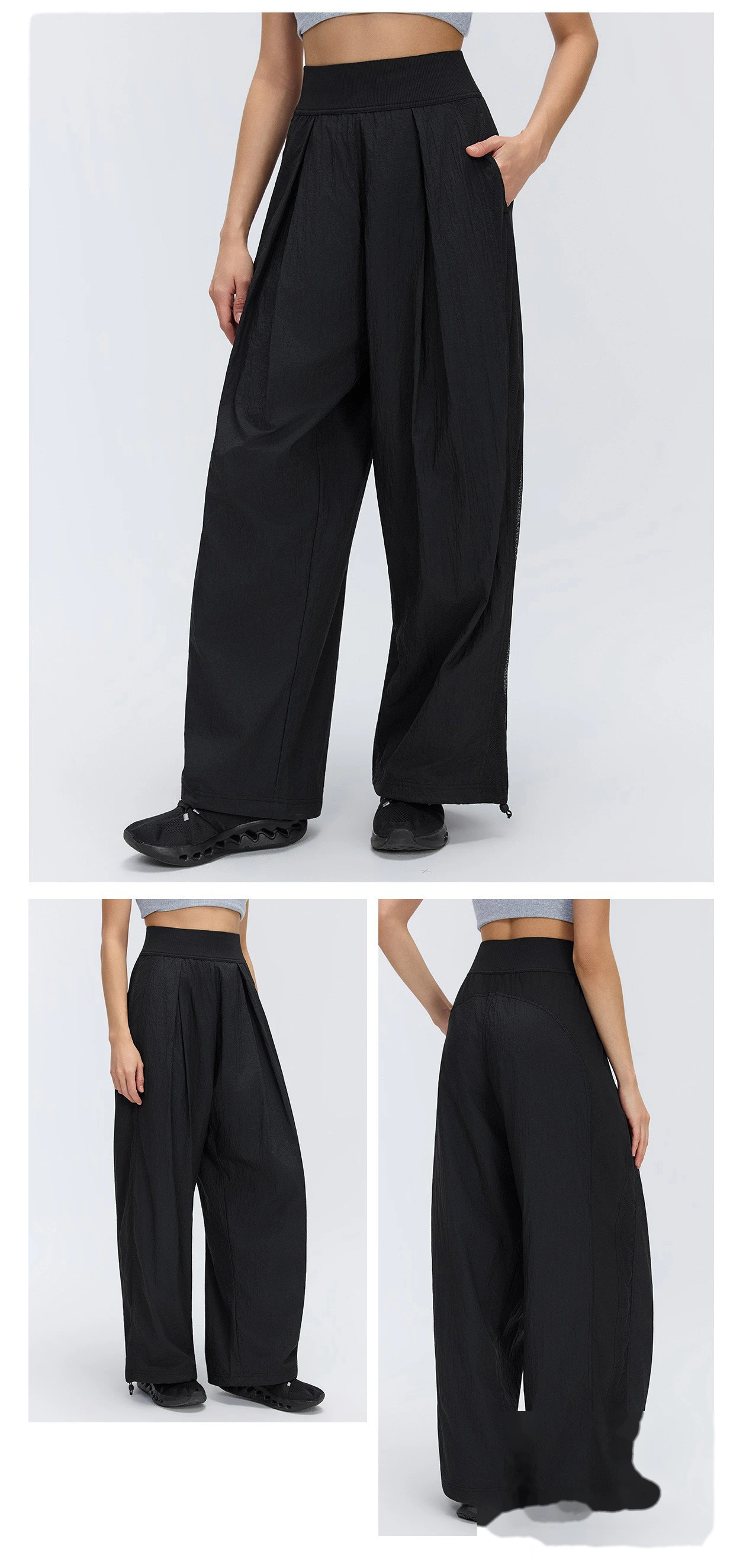 Women’s Custom Straight Leg Sports Pants Spring Summer Thin Outdoor Running Fitness Casual Pants detail