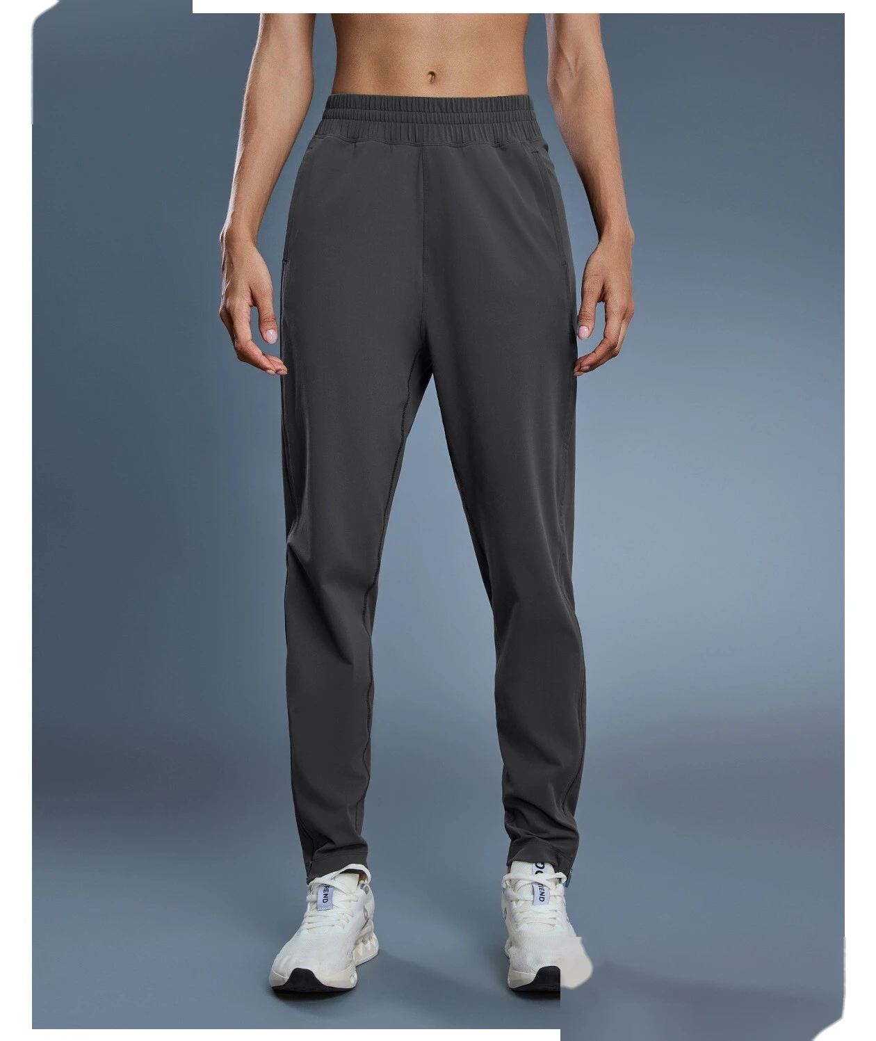 Custom Women's Casual Sport Pants | Thin Breathable, Zipper Cuffs, for Fitness & Running detail