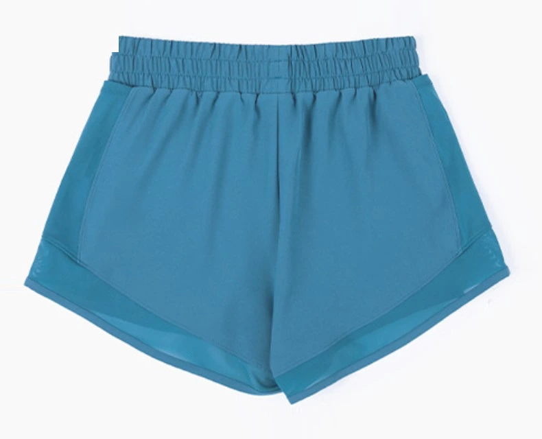 Women loose sports shorts breathable mesh quick dry with liner detail