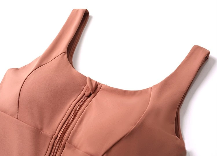 Womens zip up sports bras workout fitness training crop tops detail