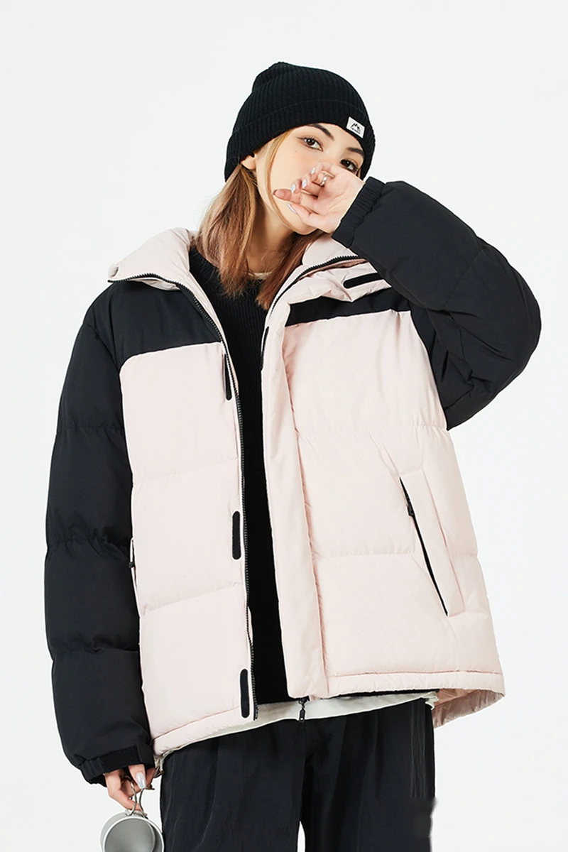 Customized waterproof and warm cotton-padded jacket down jacket for men and women in winter. detail