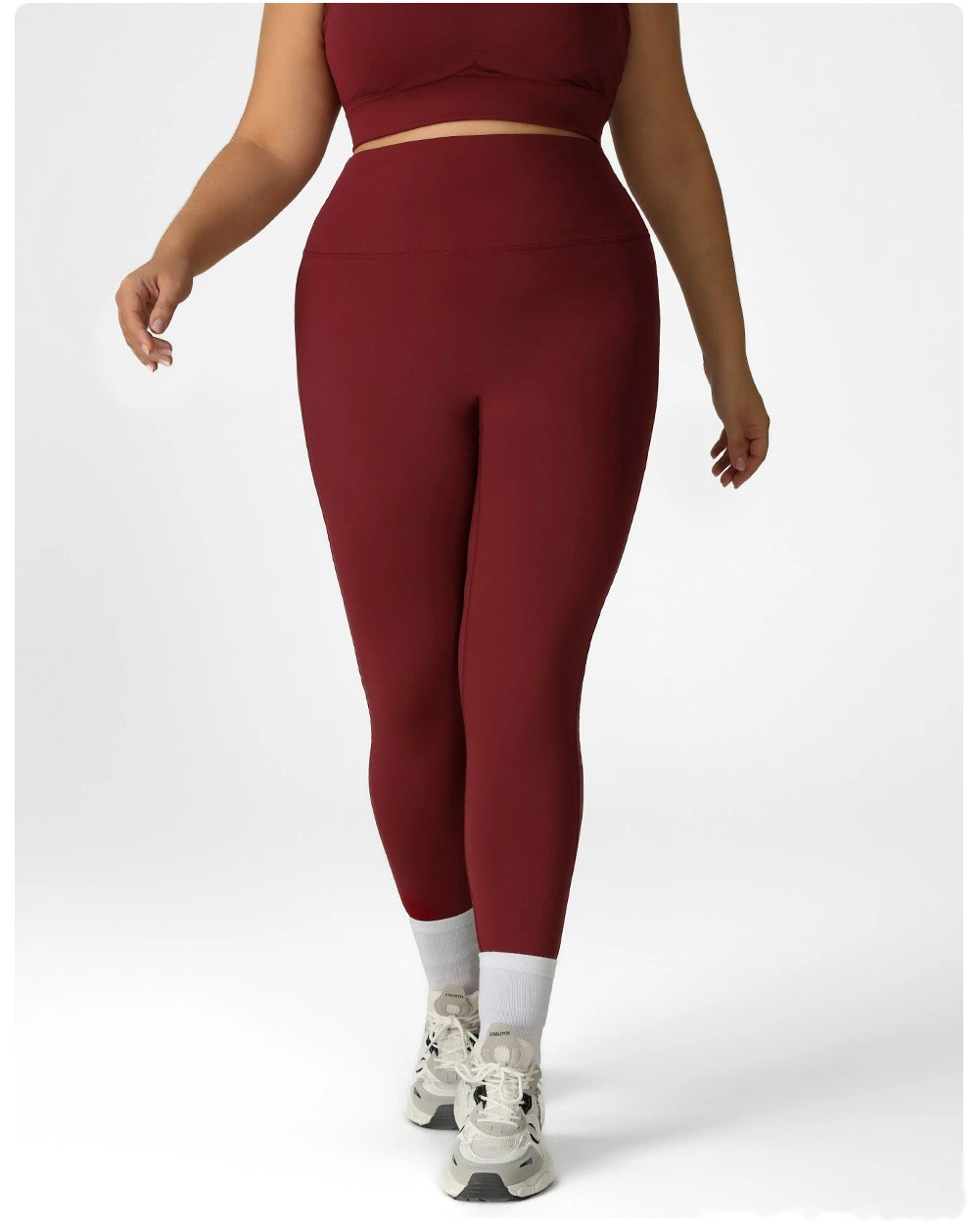 Custom-made plus-size fitness pants women's high waist and hip lifting tights wear running quick-drying yoga pants. detail