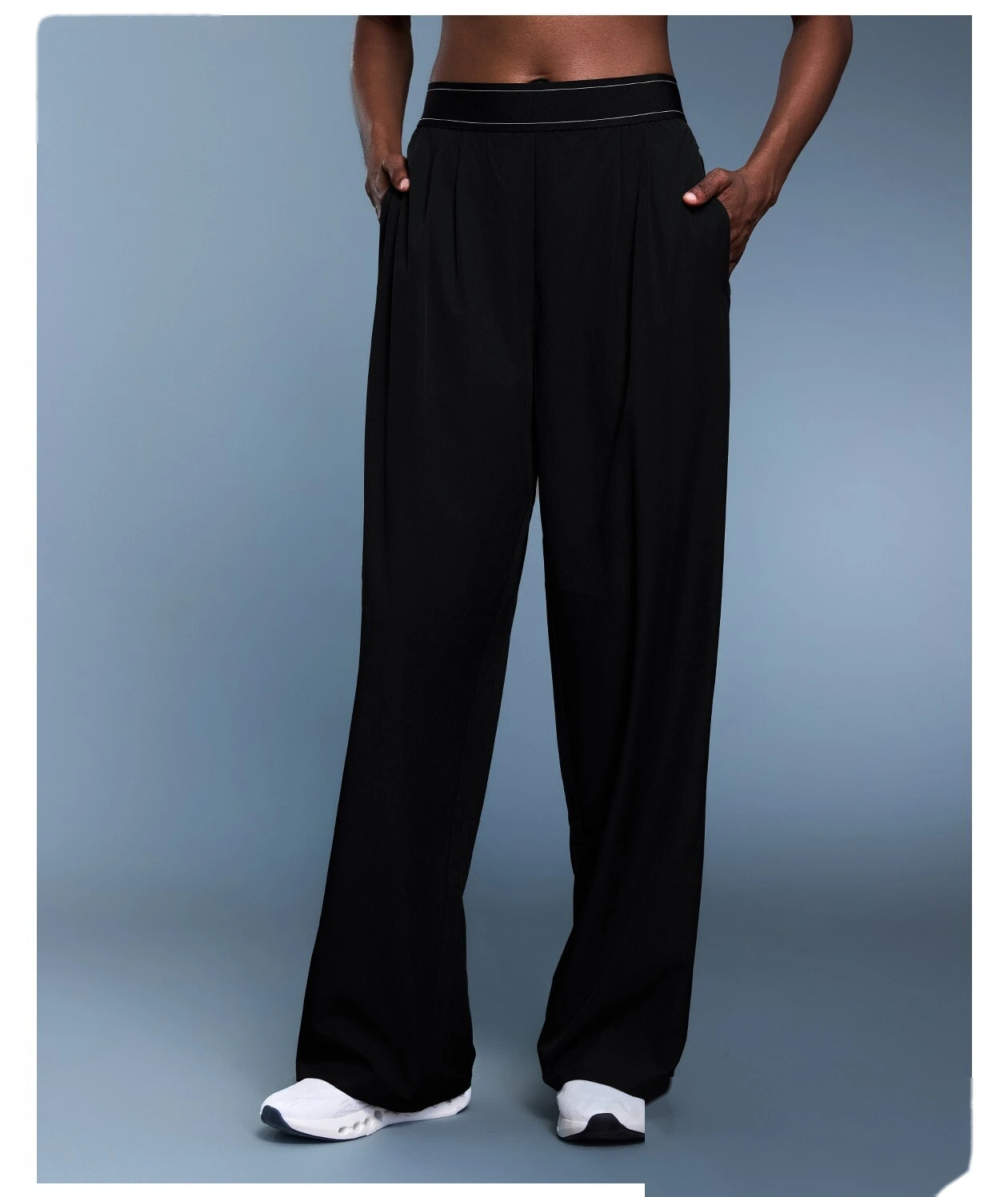 Custom autumn new casual wide-leg pants loose breathable straight sports pants women. detail