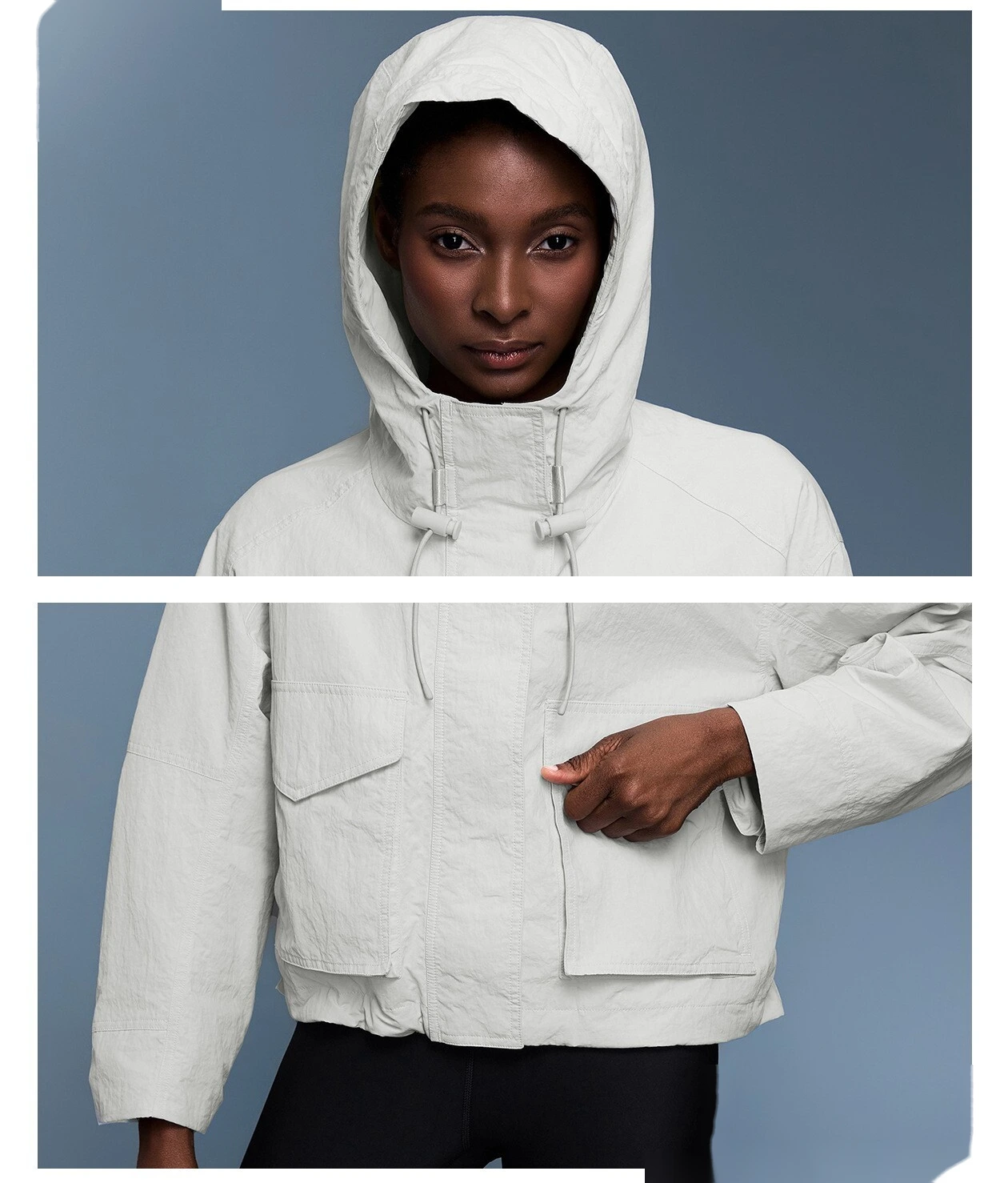 Customized light outdoor waterproof hooded jacket casual windbreaker jacket female autumn. detail