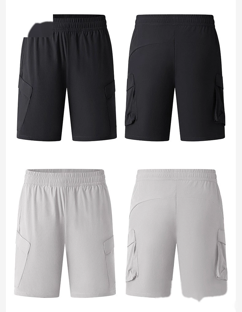 Custom Men’s Water Repellent Athletic Shorts Outdoor Training Quick Dry Breathable 5-Inch Shorts detail