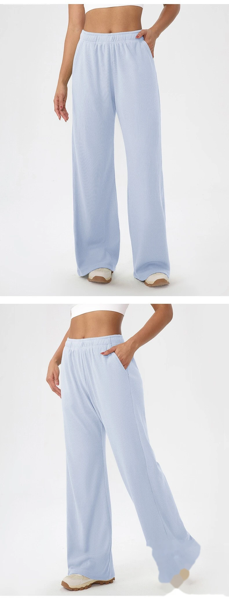 Custom Women's Autumn Winter Wide-Leg Sports Pants - Loose Fit, Casual, for Fitness & Training detail
