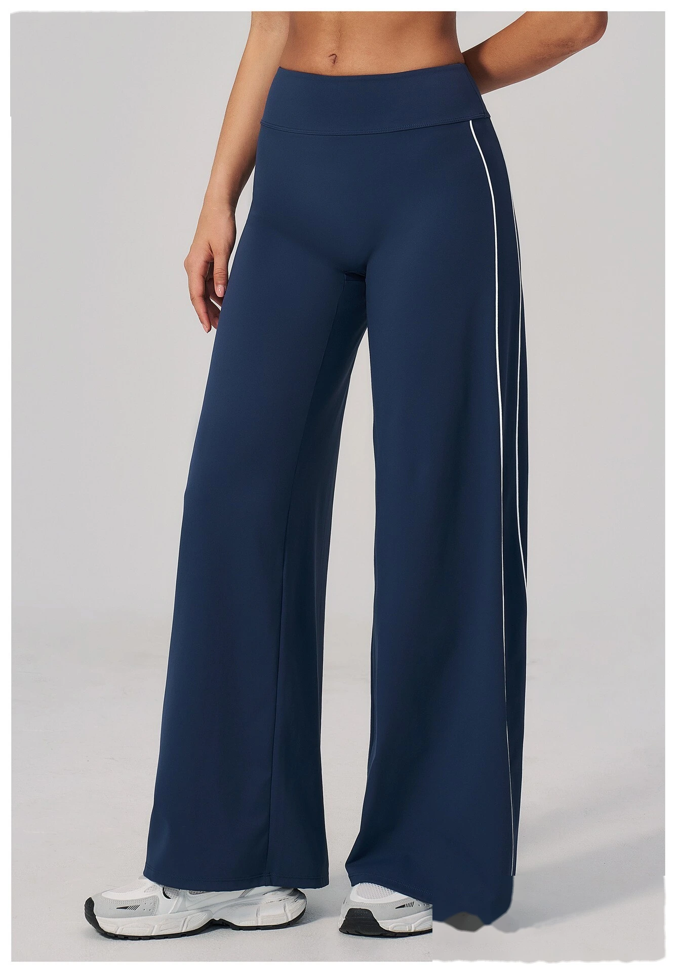 Women Straight Wide Leg Fitness Pants High Elastic Loose Casual Outdoor Sports Daily Trousers detail