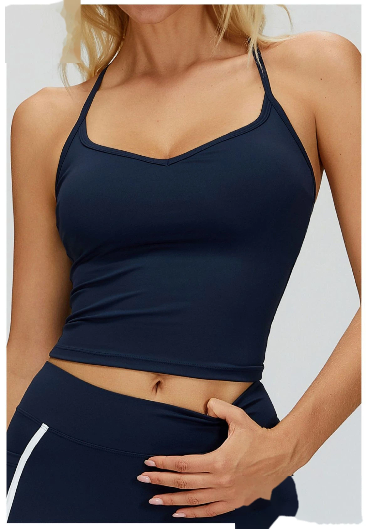 Custom Naked-Feel Yoga Tank Top - Women’s Cross Back Tight Sports Bra for Running Fitness detail