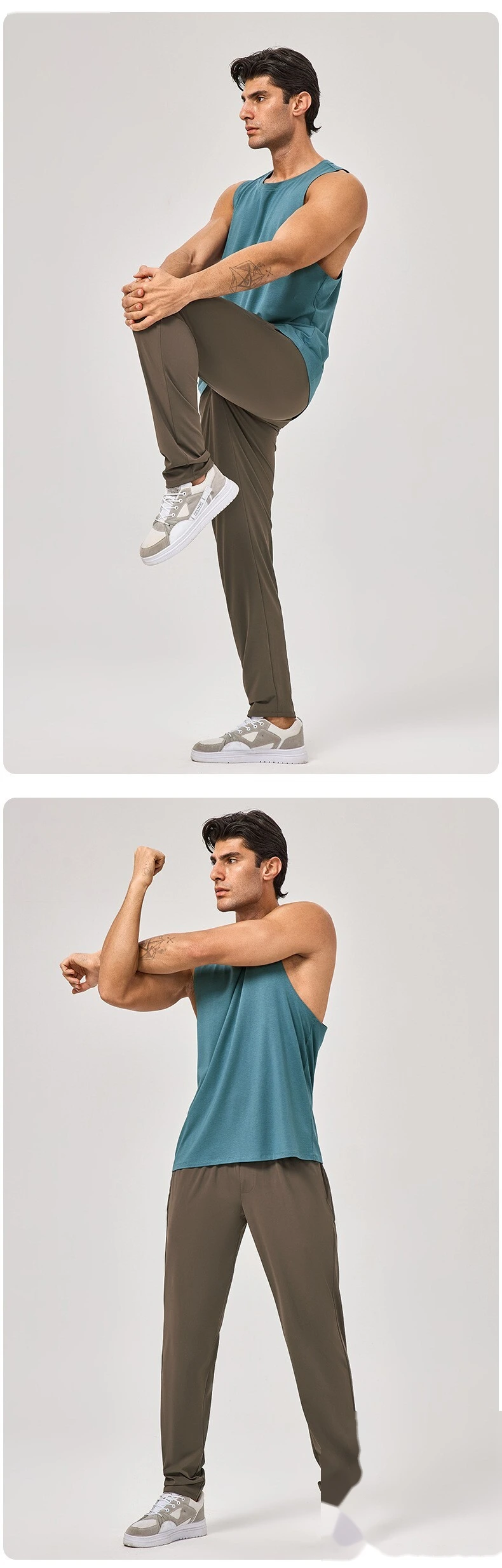 Custom Men's Sports Pants, Loose Straight High Elastic Quick-Dry Fitness & Running Trousers detail