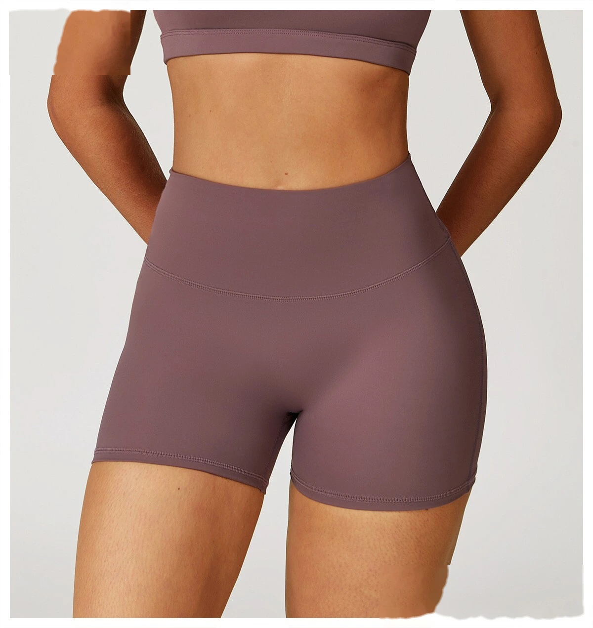 Customized yoga shorts women's high waist quick-drying tight-fitting slim shorts running fitness pants detail