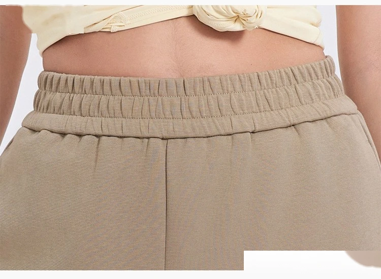 Custom-made women's comfortable underwear thickened high waist straight wide leg sports casual pants detail