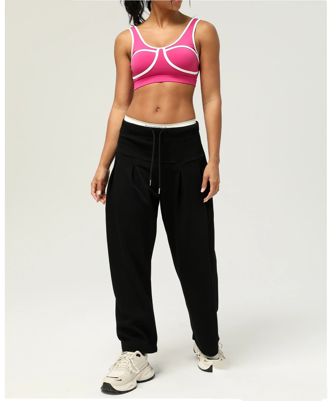 Quality Customized contrast sports bra hollow back yoga bra women's running fitness suit top Manufacturer detail