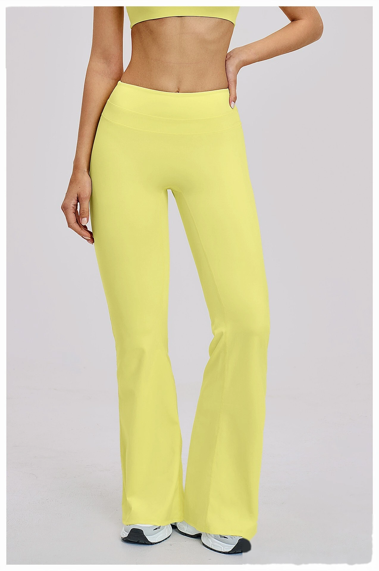 Bulk Custom High Waist Bootcut Yoga Pants - Breathable Butt Lifting Fitness Gym Pants detail