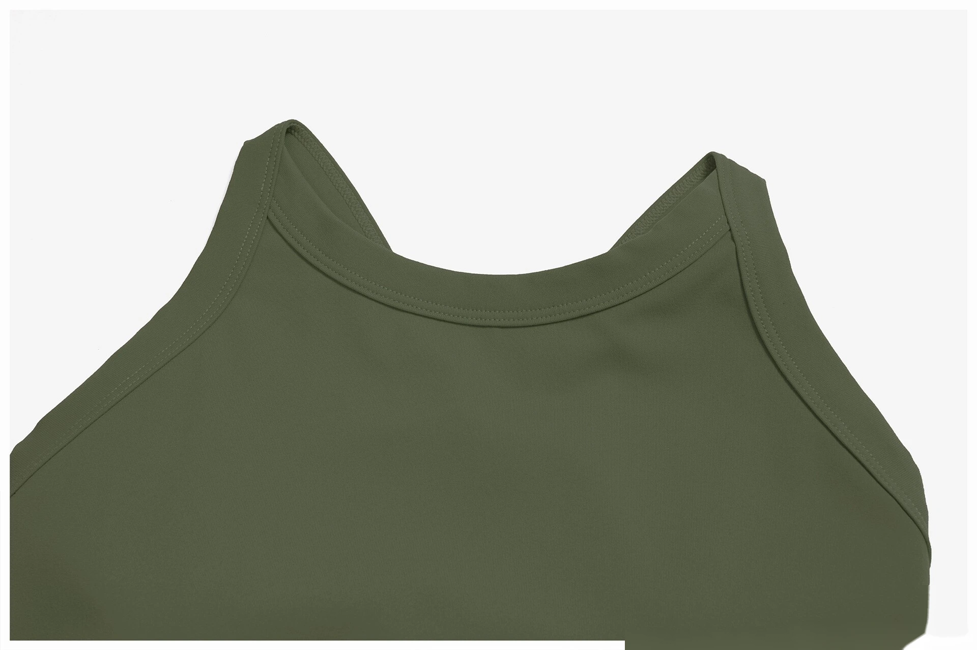 Bulk Custom Open Back Yoga Tank - High-Support Shockproof Cutout Workout Top for Outdoor Gym detail