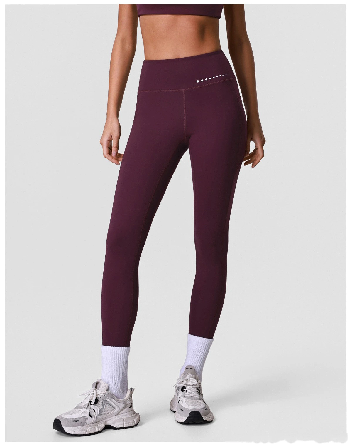 Women’s High Stretch Yoga Pants Butt Lifting Tummy Control with Side Pockets Quick Dry Fitness Sports Leggings detail